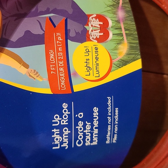 Light Up Jump Rope - Set of 2 -yellow/pink each, batteries not included NWT - Picture 4 of 5